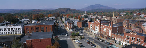 Aerial photograph of Downtown Claremont, New Hampshire