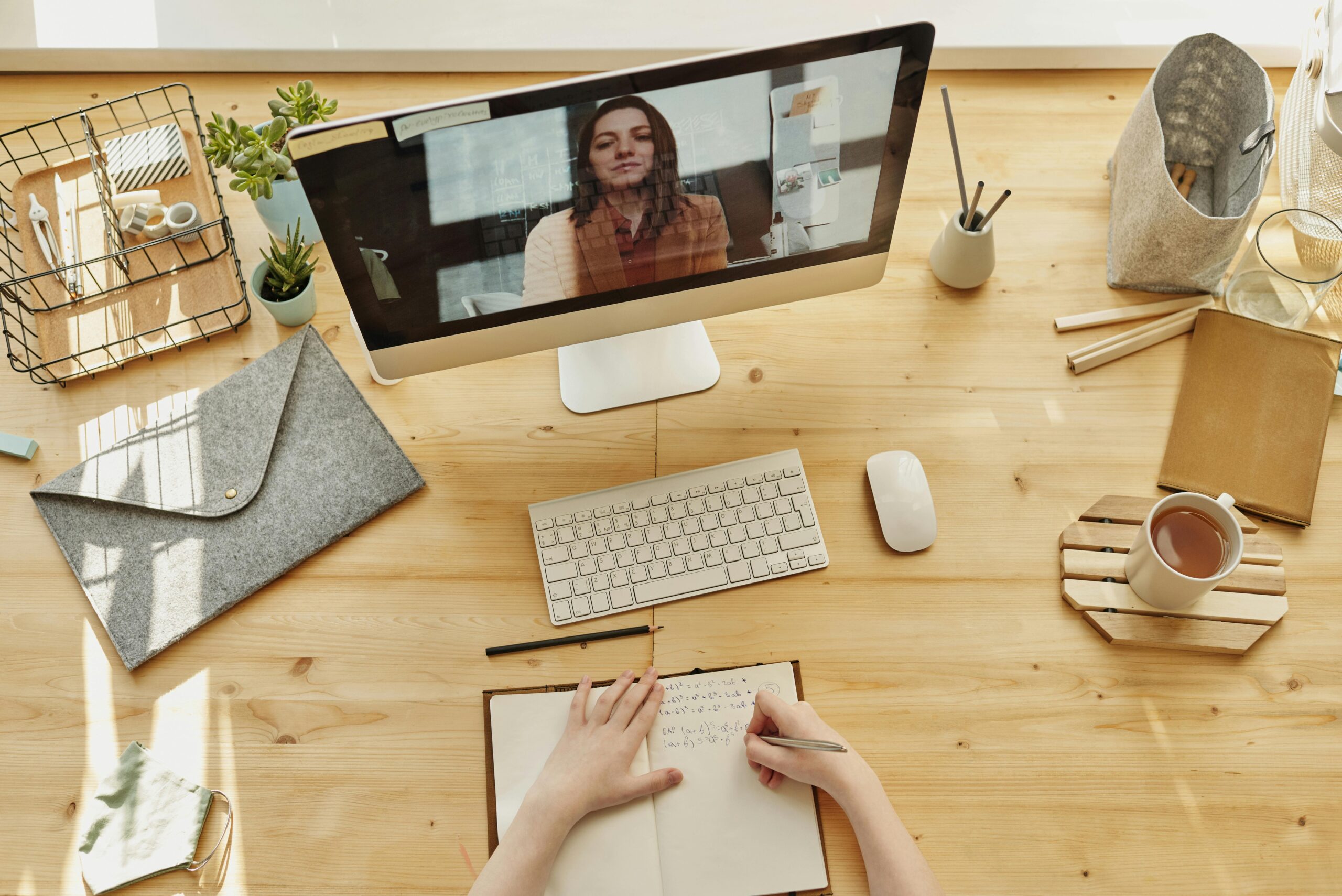 sustainable tourism intern on the computer