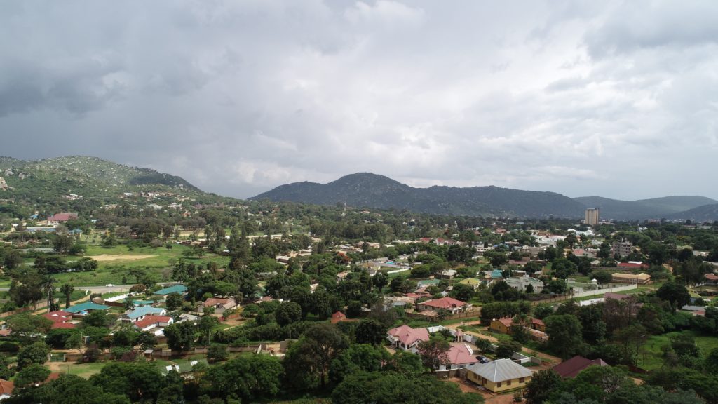 Aerial shot of Iringa Town, the gateway to the South
